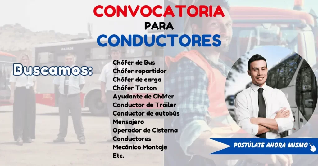 CONDUCTORES Nueva Convocatoria