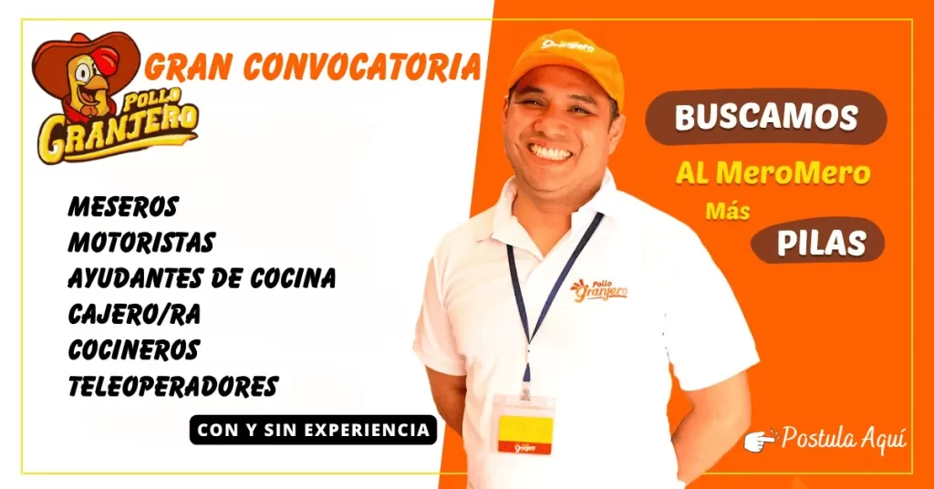 POLLO GRANJERO Nuevas Ofertas Laborales